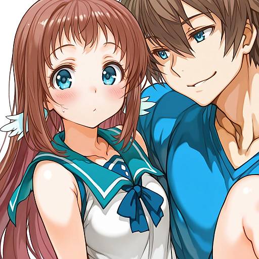 Illustration of Mukaido manaka, nagi no asukara in the style of Sachito