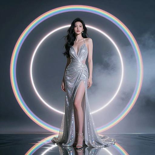 Ethereal Elegance: A Surreal Evening Scene