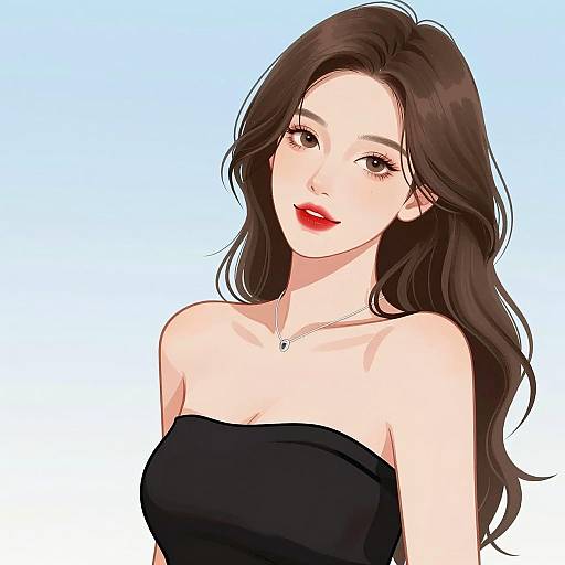 Elegant Woman Portrait with Gradient Background