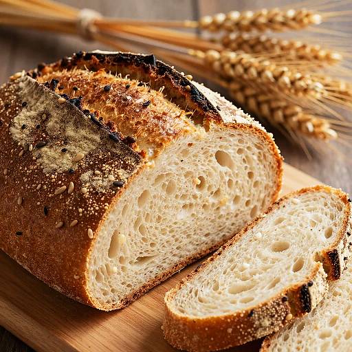 Rustic Artisan Seeded Bread Close-Up