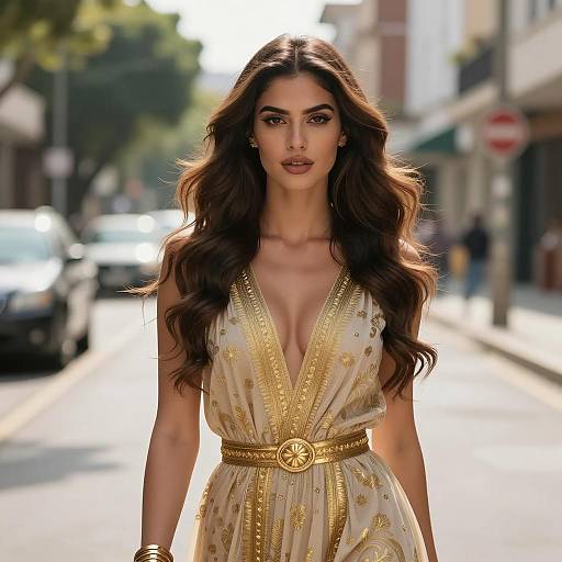 Elegant Woman in Photorealistic Costume