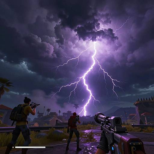 Dramatic Fortnite Stormy Sky