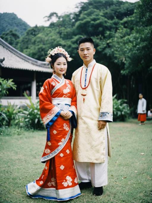 Couple in Luo Traditional Wedding Attire