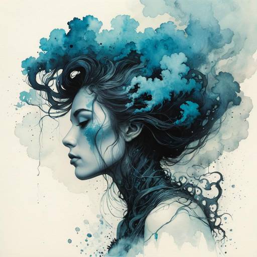 Hauntingly Beautiful Banshee in Watercolor Hauntingly Beautiful Banshee in Watercolor