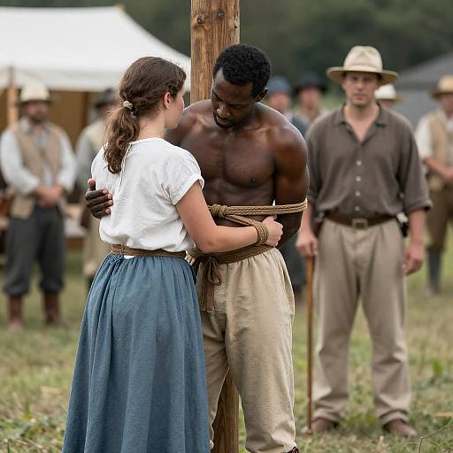 Historical Reenactment: Bound Man Embraced