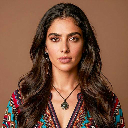 Portrait of a Stylish Woman in Brown