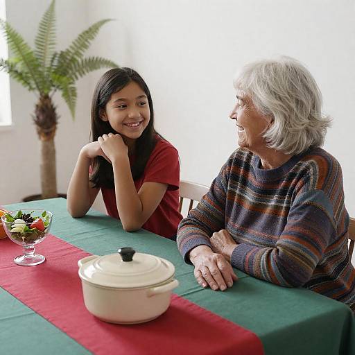 Joyful Moment Between Generations