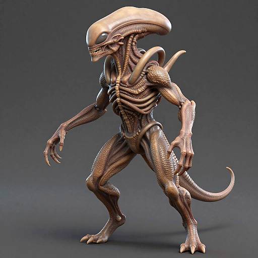 3D Alien Creature Anatomy Reference