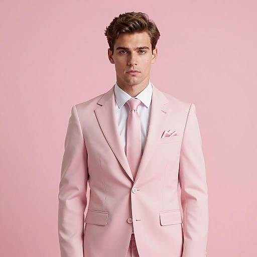 Man in Pink Formal Suit