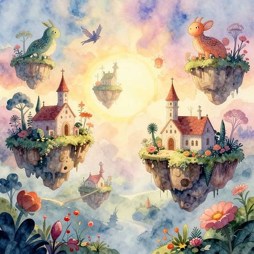 Whimsical Surreal Dreamscape View