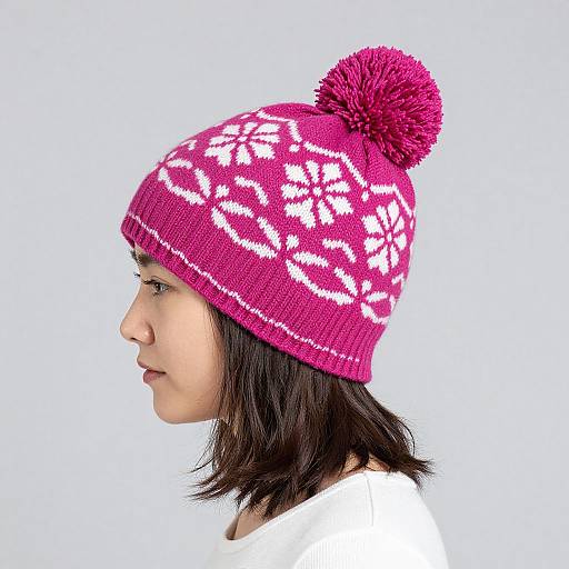 Vibrant Astrid Fair Isle Bobble Hat