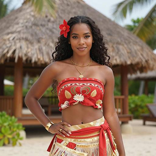 Vibrant Moana-Inspired Tropical Portrait