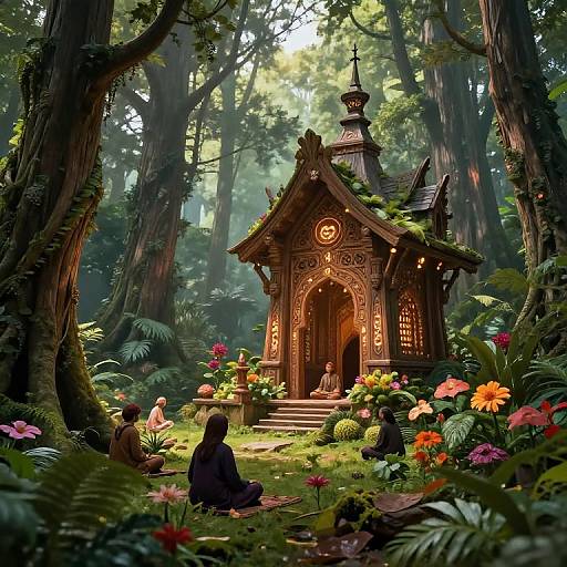 Mystical Tabernacle in Ancient Forest