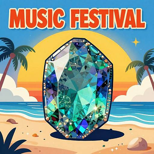 90s Beach Music Festival Poster