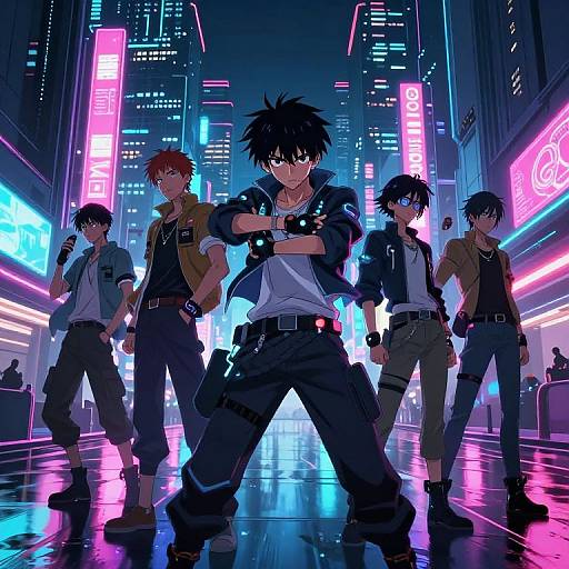 Futuristic Cyberpunk Anime Cityscape