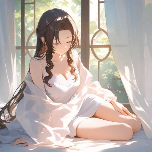 Cozy Indoor Portrait of Aerith Gainsborough