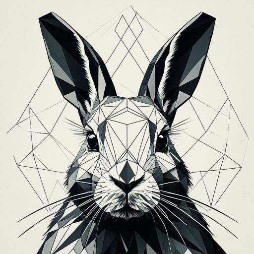 Geometric Abstract Rabbit Head