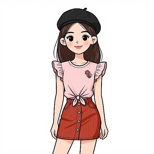 Vintage-Inspired Smiling Woman Portrait