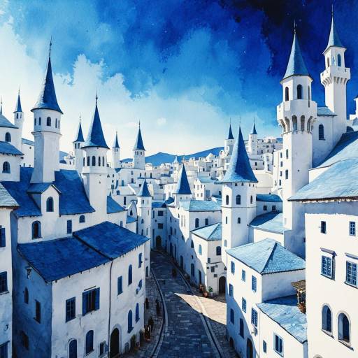 Enchanting Sorcerer's City Under Azure Sky