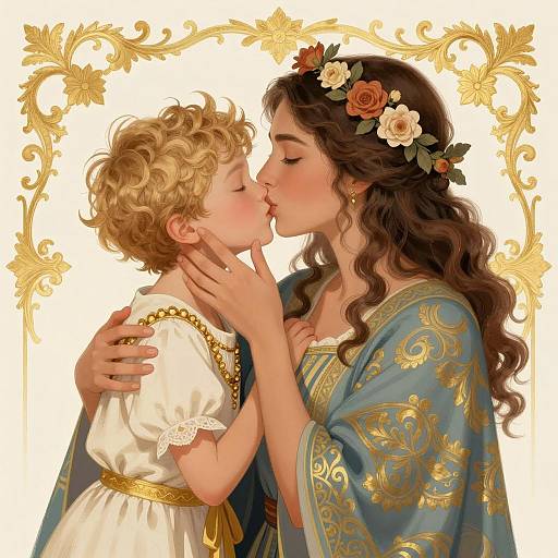 Tender Moment Between Two Loving Souls