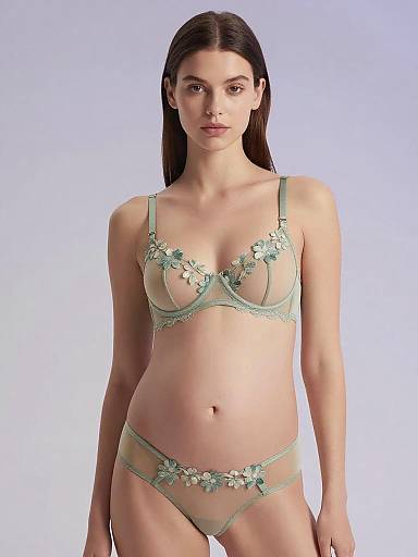 Sage Maternity Lingerie Soft Focus Portrait