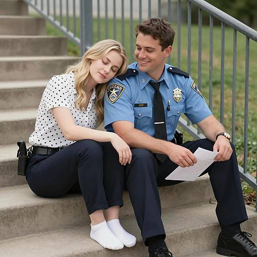 Candid Moment on Concrete Steps
