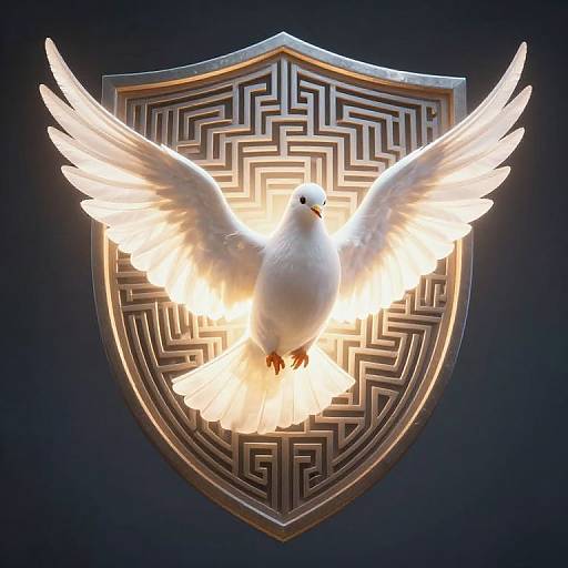 Dove of Light Emerging from Shield