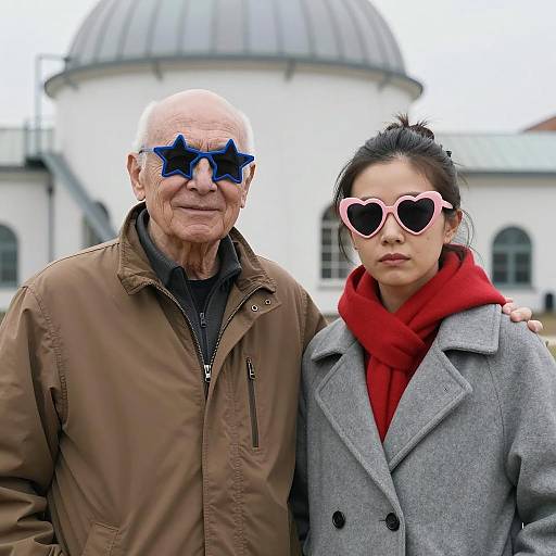 Charming Couple in Unique Sunglasses