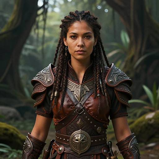 Fantasy Shaman in Intricate Armor