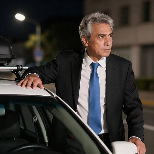 Urban Night Scene of a Dapper Man