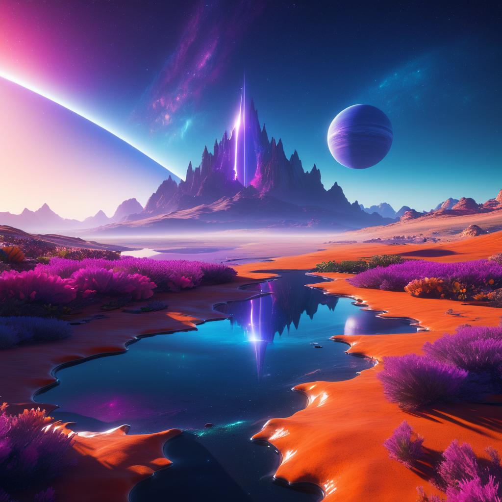 Stunning Cosmic Landscape Render