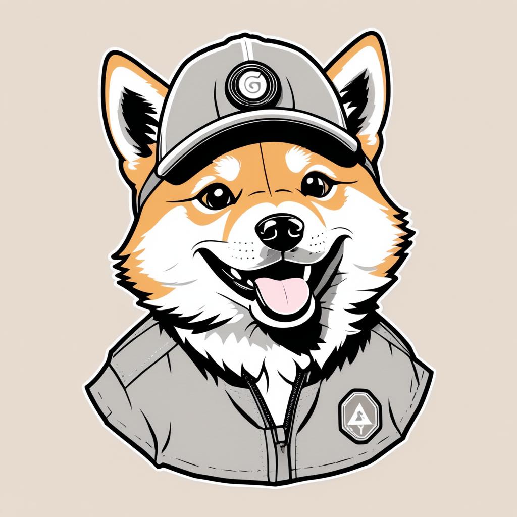 Cute Shiba Inu Geologist Vector Design