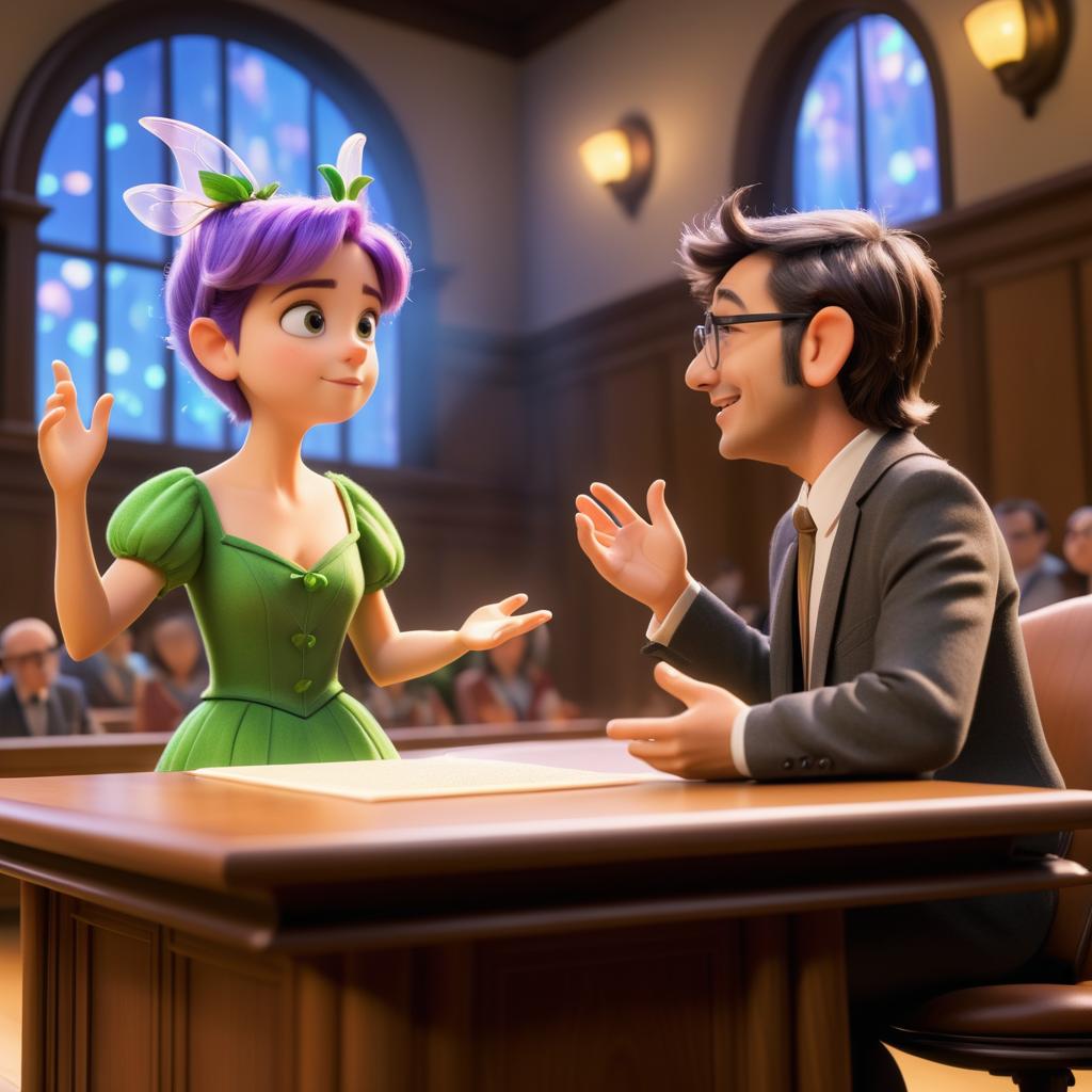 Pixar-Style Fairy Courtroom Adventure