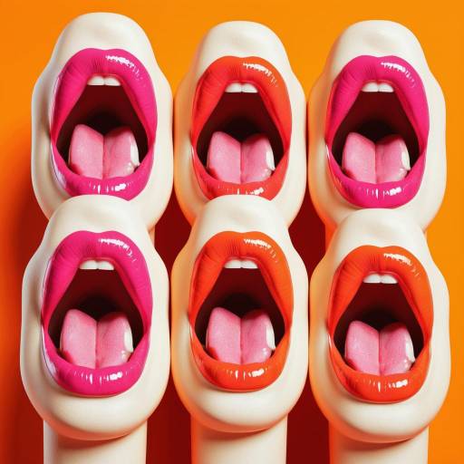 Vibrant 3D Pop Art Mouths