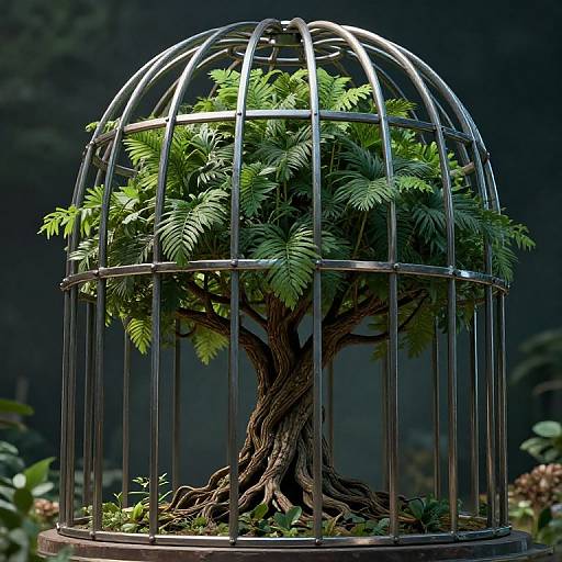 Metallic Framework Supporting Organic Tree