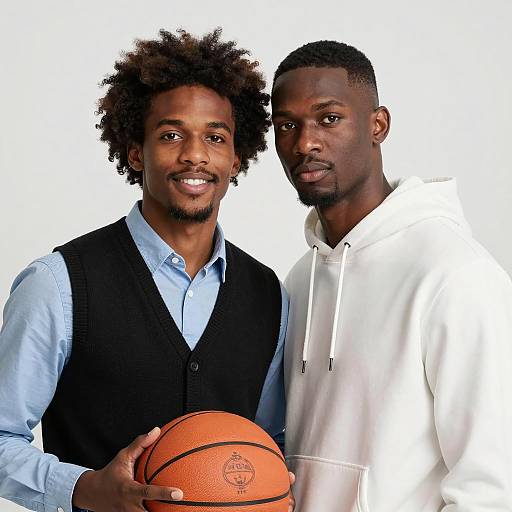 Dynamic Portrait of Two Black Men