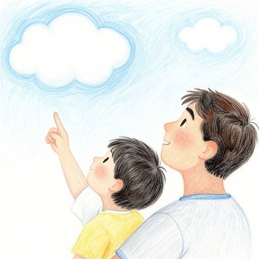 Father and Son Cloud Watching