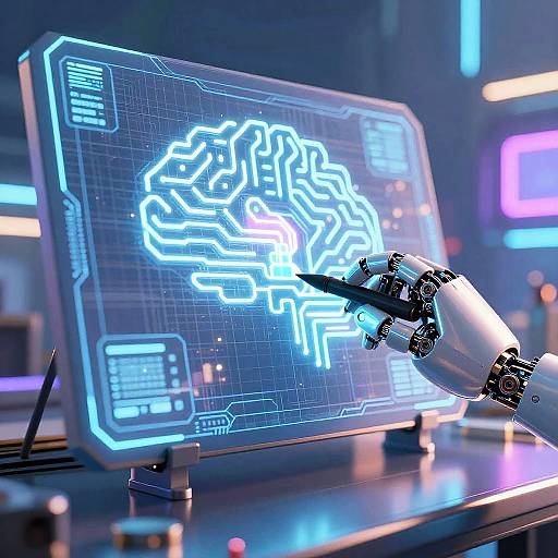 Cyberpunk AI Digital Canvas Editing