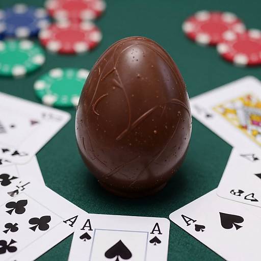 Alice with Chocolate Egg and Poker