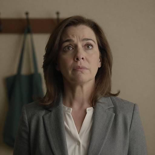 Concerned Middle-Aged Woman Indoors