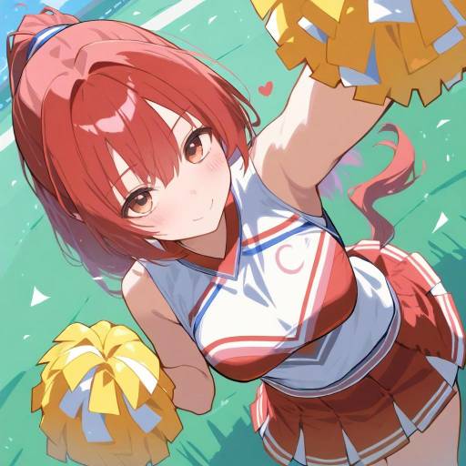 Vibrant Cheerleader in Action