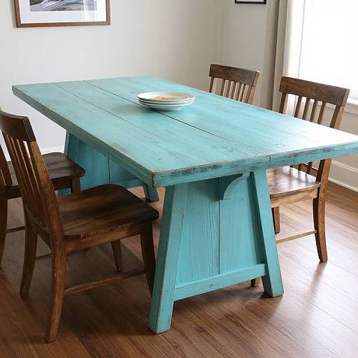 Rustic Turquoise Dining Table Inspiration