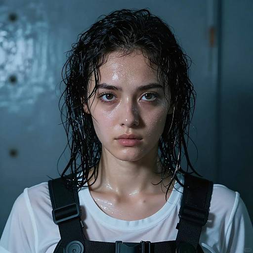 Intense Portrait of a Stylish Woman