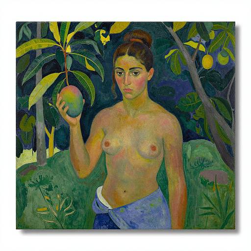 Paul Gauguin Woman with Mango Art