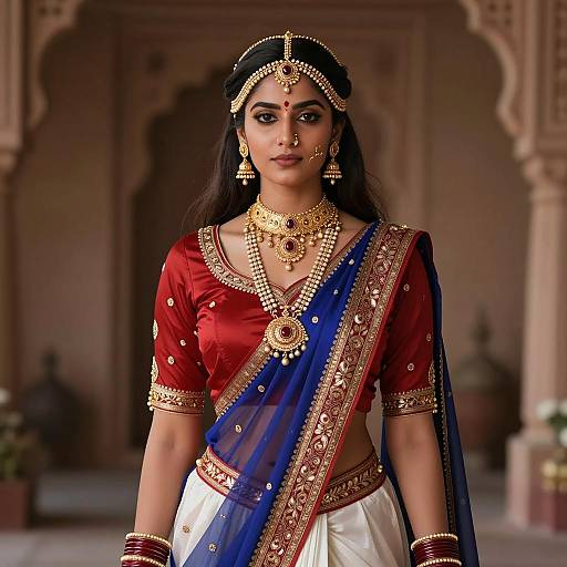 Indian Woman in Traditional Royal Attire
