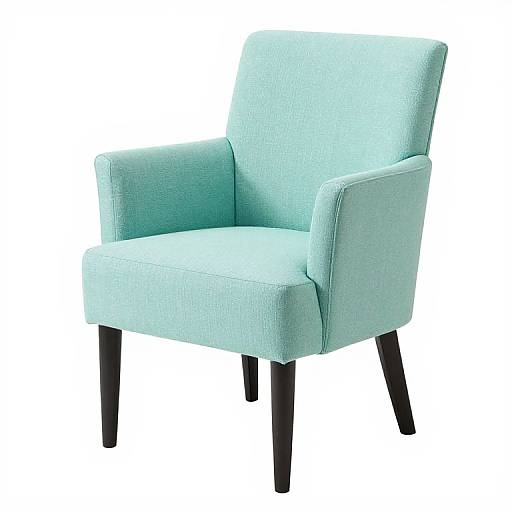 Photorealistic Mint Upholstered Chair