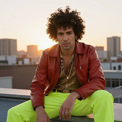 Retro 80s Afro Style Rooftop Vibes