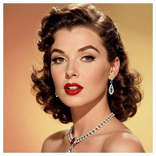 1950s Glamorous Vintage Fashion Poster