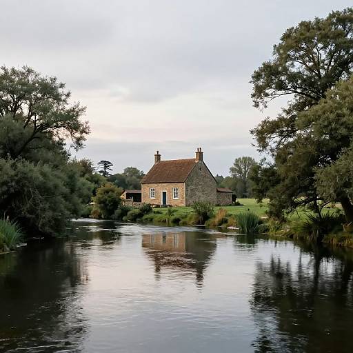 Serene Pastoral River Scene