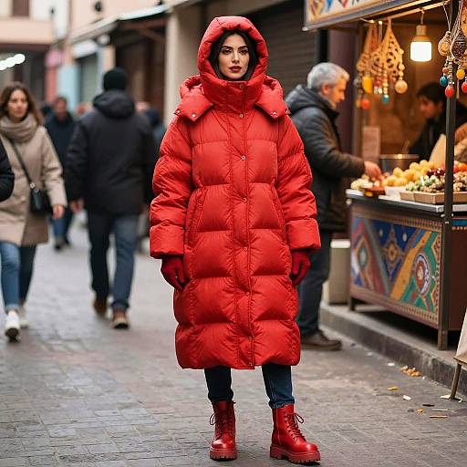 Vibrant Winter Streetwear in Marrakech